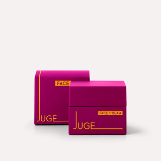 JUGE Face Cream pot met doosje er linksachter